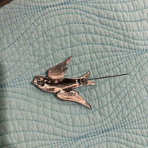 Monet blue bird pin with box - Picture 4 of 14